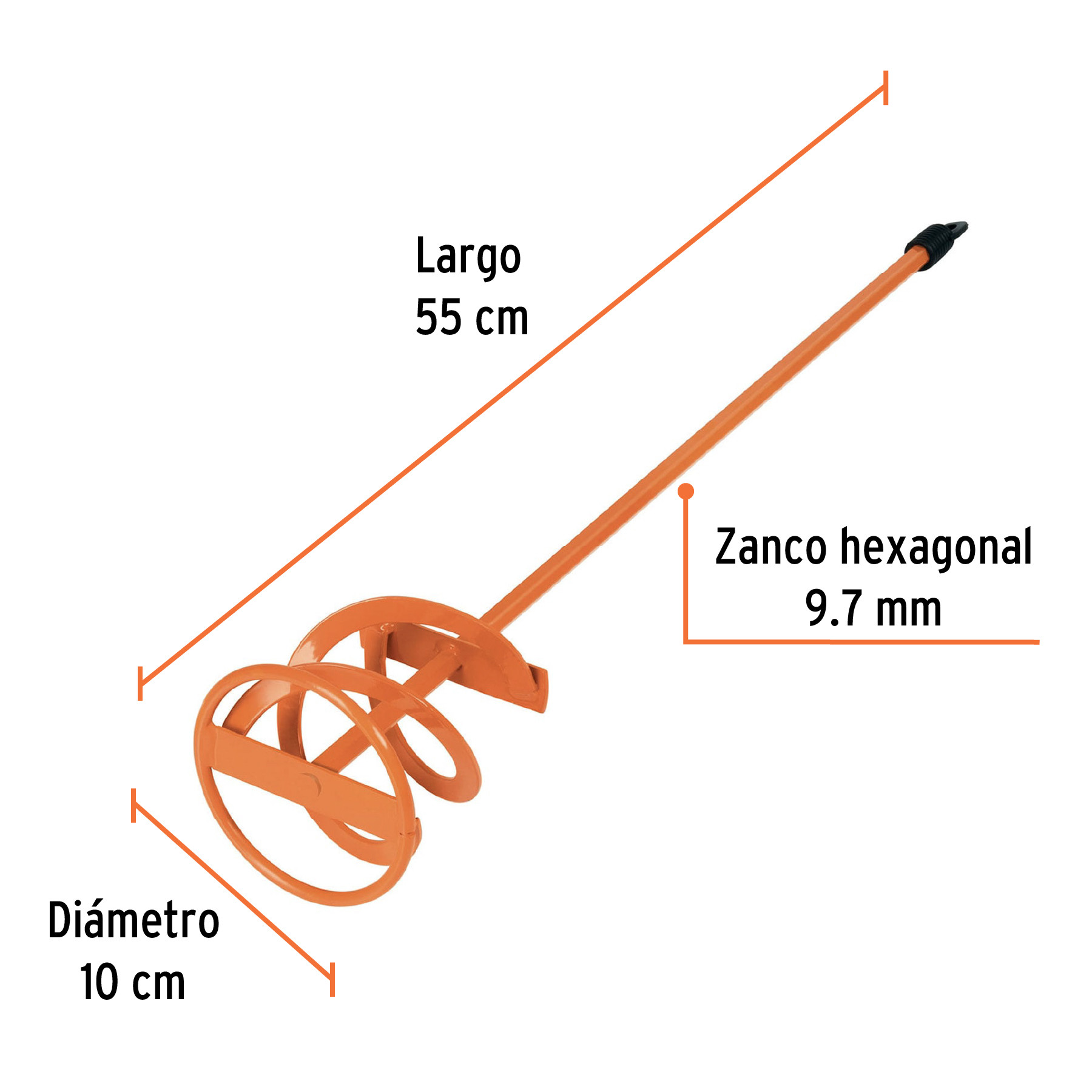 100mm de diámetro
