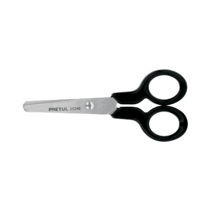 Tijera 4-1/2" de acero inoxidable punta roma escolar