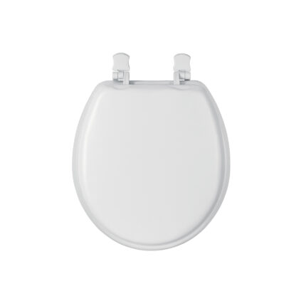 Asiento redondo acojinado para WC, cerrado, blanco, FOSET