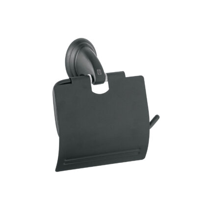 Portarrollo metálico acabado negro, Foset Aqua