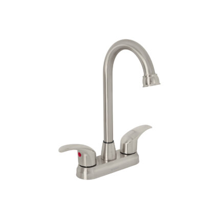 Mezcladora lavabo 4" satín, tipo bar, palanca, AQUA