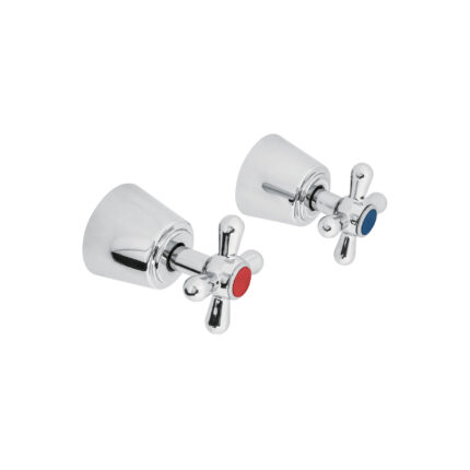 Juego de manerales de cruceta para regadera, cromo, Aqua