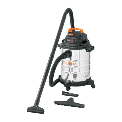 Aspiradora de sólidos y líquidos, 5 gal, acero inox, Truper