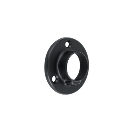 Brida negra para tubo redondo de closet, HERMEX