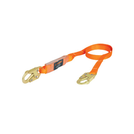 Línea de vida 1.8m cinta políéster, absorbedor impacto, ANSI