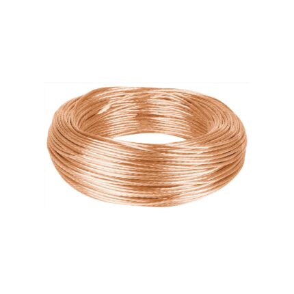Metro de cable desnudo de cobre calibre 10 AWG, rollo 100 m