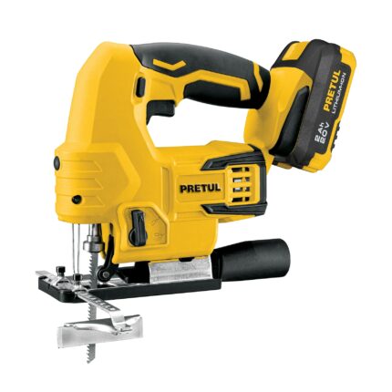 Sierra caladora, 20V, 1 batería 2Ah, PRETUL