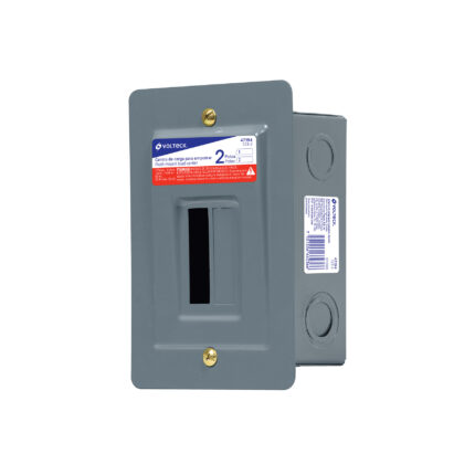 Centro de carga empotrable, 2 polos, Volteck