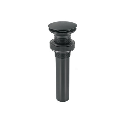 Contra p/lavabo, 1-1/4", sin rebosadero, hongo, latón, negro