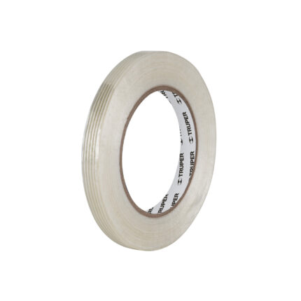 Cinta flejadora con filamentos 12mm x 50 m, transparente