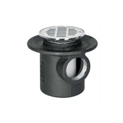 Coladera de hierro de una boca para piso, rejilla inox