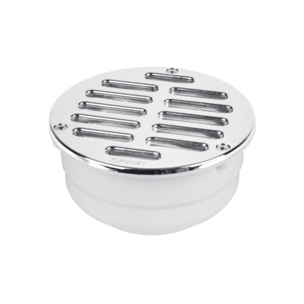 Coladera de ABS con rejilla cromada 5", con tornillos, Foset