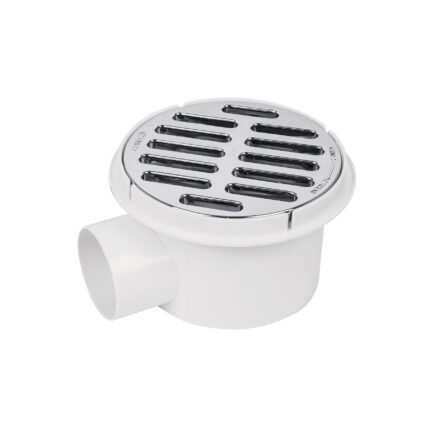 Coladera de ABS salida lateral y rejilla 5", 1/4 de vuelta