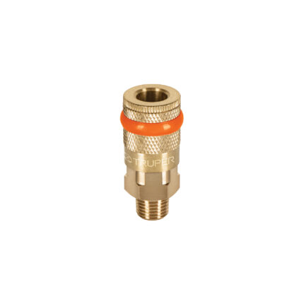Cople de latón, cuerda 1/4 NPT, macho, Truper