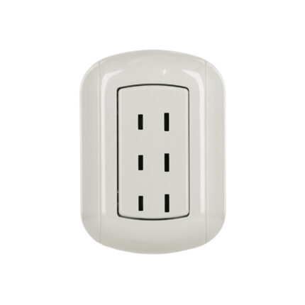 Contacto de sobreponer triple sin tierra, Volteck