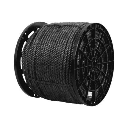 Kilo de cuerda negra de polipropileno 16 mm, carrete 30kg