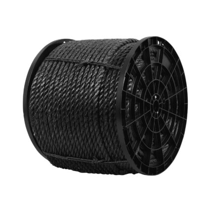 Kilo de cuerda negra de polipropileno 19 mm, carrete 30kg