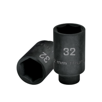 Dado largo impacto de 32 mm, 6 puntas, cuadro 1/2", Truper