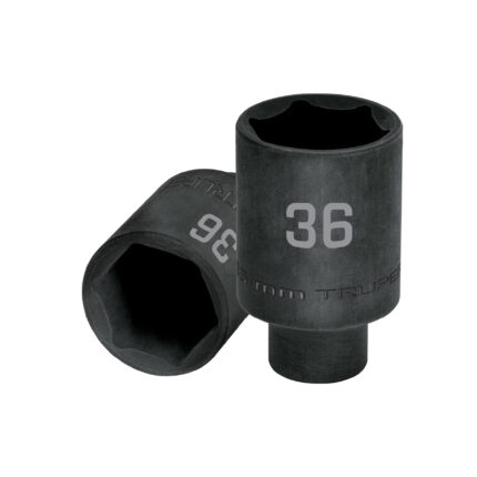Dado largo impacto de 36 mm, 6 puntas, cuadro 1/2", Truper