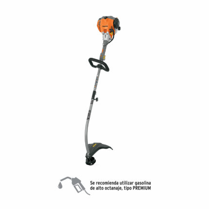 Desbrozadora a gasolina 26cc mango tipo "D", 17"corte, curva