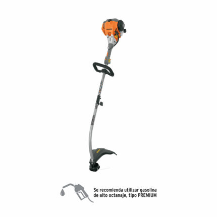 Desbrozadora a gasolina 30cc mango tipo "D", 17"corte, curva