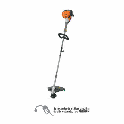 Desbrozadora a gasolina 30cc mango tipo "D", 17"corte, recta