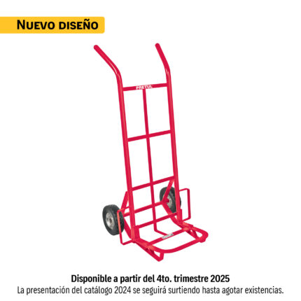 Diablo de carga de 100 kg, ruedas sólidas, balero sencillo