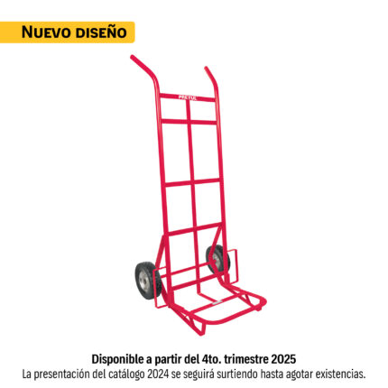 Diablo de carga de 300 kg, ruedas sólidas, doble balero