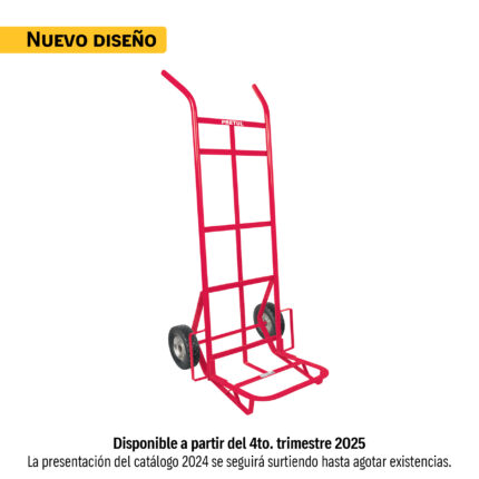 Diablo de carga de 400 kg, ruedas sólidas, doble balero