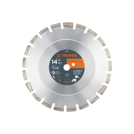 Disco de diamante de 14" x 2.8 mm corte asfalto y concreto