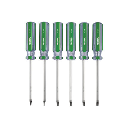 Juego de 6 desarmadores Torx mango de PVC, Pretul