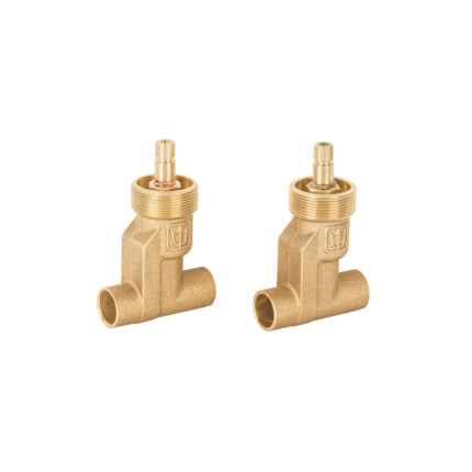 Juego llaves empotrar soldables, 1/4 vuelta, s/maneral,Foset