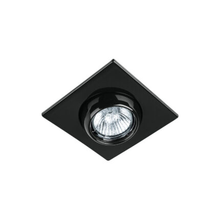 Luminario cuadrado negro spot esférico, lámpara no incluida