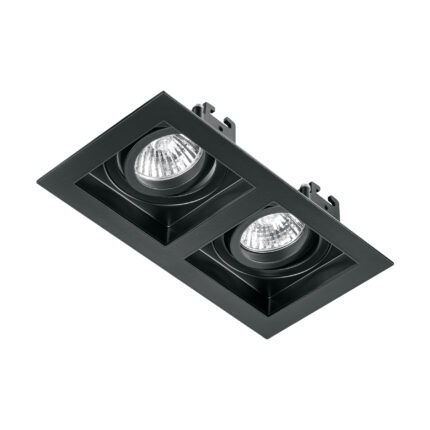 Luminario emp. 2 spots dirigibles, negro