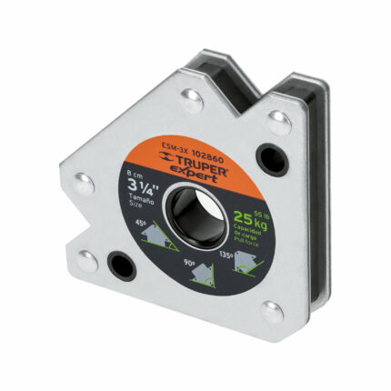 Escuadra magnética 3-1/4" para soldar, capacidad 25 kg