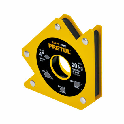Escuadra magnética para soldar de 4', carga 20 kg, PRETUL