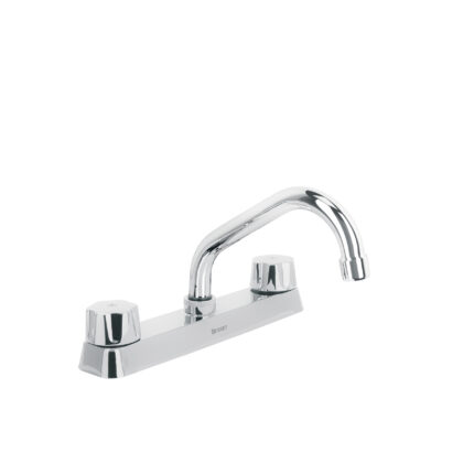 Mezcladora corta 8" p/fregadero manerales hex cart cerámico