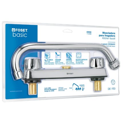 mezcladora manerales hexagonales para fregadero, foset