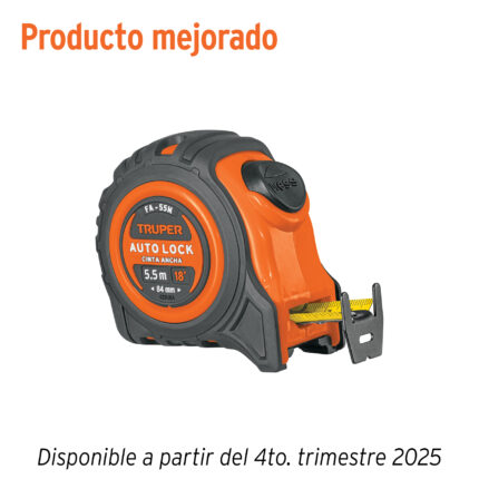 Flexómetro Auto-Lock contra impactos 5.5 m cinta 25 mm