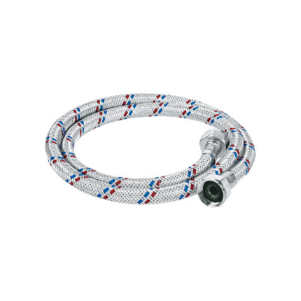 manguera lavabo/fregadero, aluminio, 1/2″x1/2″,100cm, basic