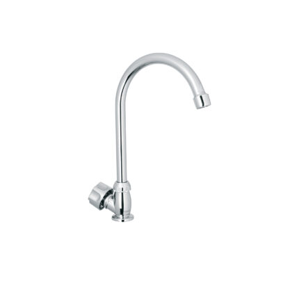 Llave individual para fregadero, ABS, cuello curvo, Basic