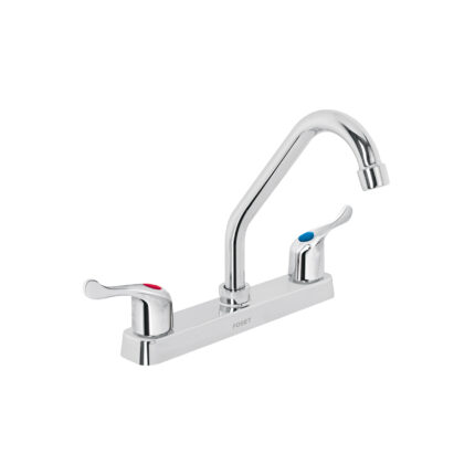 Mezcladora plástica 8" cuello corto para fregadero, palanca