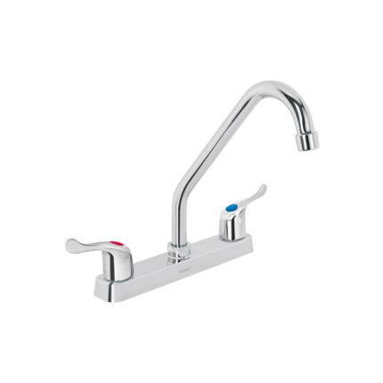 Mezcladora plástica 8" cuello largo para fregadero, palanca