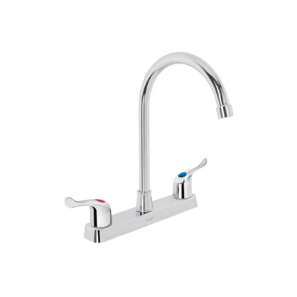 Mezcladora plástica 8" cuello alto para fregadero, palanca