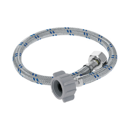 Manguera p/WC, aluminio, 1/2" x 7/8", 50 cm, plástico/latón