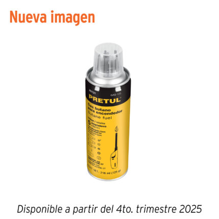 Lata de gas butano para encendedor, 125 g, PRETUL