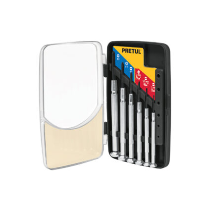 Juego con 6 desarmadores de precisión mango metálico, Pretul