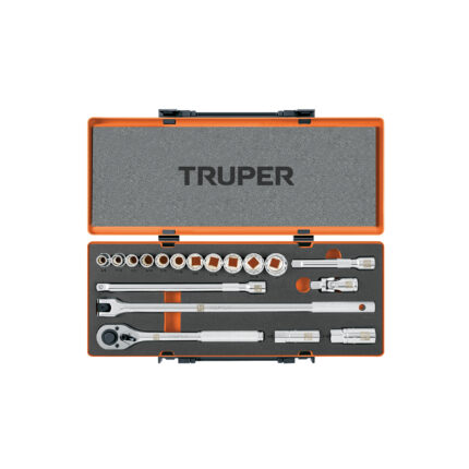 Juego de 18 herramientas cuadro 1/2" std para mecánico