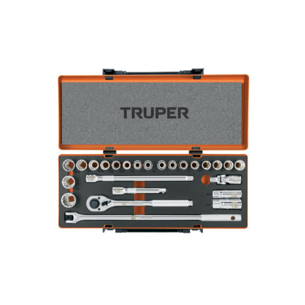 Juego de 25 herramientas cuadro 1/2" std y mm para mecánico