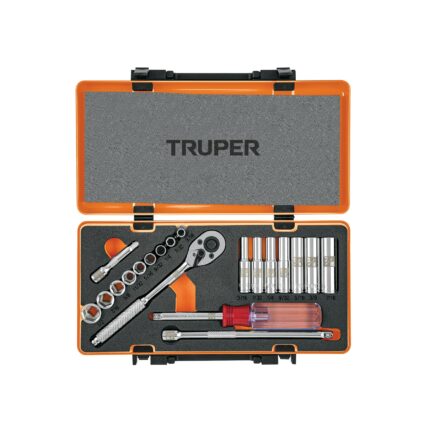 Juego de 20 herramientas cuadro 1/4" std para mecánico